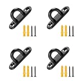 ohodhmnu Deckenhaken aus Edelstahl, Wandmontage, Marine-Hardware-Haken mit Schrauben und Erweiterungsrohr, 4 Stück