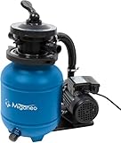 Miganeo Sandfilteranlage Speed Clean Dynamic 6500 - Blau | Pumpenleistung 4.500 l/h | Filterleistung 3.900 l/h | Filteranlage für Pools bis 20.000 Liter | Stromsparende 200 Watt