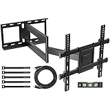 BONTEC TV Wandhalterung mit Extra Langem Gelenkarm 850mm für 32-70 Zoll LCD/LED/OLED Flachbildschirme bis 60 kg, Neigbar, Schwenk- und Drehbar, TV-Wandhalterung, Max. VESA 400 x 400 mm