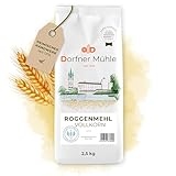 Roggenvollkornmehl [5kg] - Vollkornmehl aus Bayern für rustikale (Vollkorn-) Brote und Brötchen - 100% Roggen ohne Zusätze