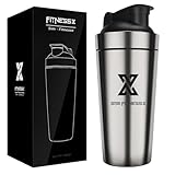 X SIM FITNESSX Shaker Edelstahl 700ml Sport Fitness c Shaker Yoga Gym Shaker Bottle Mixer (Edelstahl Shaker 700ML)