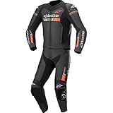 Alpinestars Lederkombi mit Protektoren Motorradkombi 2 Teiler GP Force Chaser Lederkombi 2-TLG. schwarz/rot 58, Herren, Sportler, Sommer