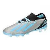 Adidas X Crazyfast Messi.3 Mg J Football Shoes (Multi Ground), Silver Met./Bliss Blue/Core Black, 36 EU