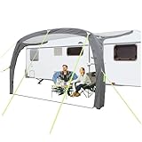 Skandika Vorzelt Vika Air Caravan 400 | aufblasbares Vordach, Caravan Tarp, Sonnensegel, Sonnendach UV 50+, 3000 mm Wassersäule | Buszelt, Busvorzelt für Wohnmobil, Wohnwagen, Camper, Campervan, Bus