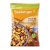 Seeberger Snack-Mix geröstet und gesalzen: Nuss-Mischung aus geröstet, gesalzenen Erdnüssen und aromatischen Rauchmandeln - mit knusprigen Kichererbsen - vegan (1 x 125 g)