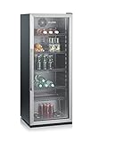 SEVERIN Flaschenkühlschrank, mit integriertem Schloss und integrierter LED-Beleuchtung, 241 L Nutzinhalt, schwarz, FSK 8841