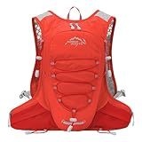 Qianly Trinkrucksack 12 L für Herren Und Damen, Wasserblase für Outdoor Aktivitäten , Rot