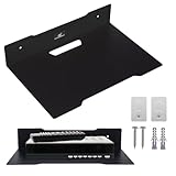 Maclean MC-122 Wandregal aus pulverbeschichtetem Stahl – Platzsparende Wandablage für Set-Top-Box, Router & Konsolen – Kratzfest, Belastbar bis 5 kg – Modernes Design für Wohnzimmer & Büro