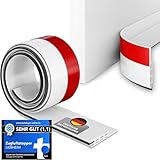 LIEBHEIM Türdichtung Unten - Premium Zugluftstopper für Türen - Bürstendichtung - Tür Dichtung - Zugluftstopper Tür - Türdichtung Selbstklebend - mit Filzgleiter 100cm/90cm - effizient Energie sparen