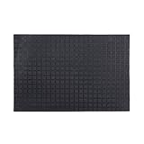 Relaxdays Gummi Fußmatte 60 x 40 cm Fußabtreter komplett aus Gummimaterial mit Anti-Rutsch-Funktion Schmutzfangmatte zum Abtreten Outdoor Gummimatte als Schmutzmatte und Tür Eingangsmatte, schwarz