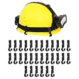 Filteilect Helm-Clips aus Kunststoff für Scheinwerfer – schwarze ABS-Scheinwerferhalterungen, kompatibel mit Schutzhüten, Bauhelmen, Camping und Wandern, 30 Stück