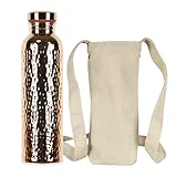 Kupfer-Wasserflasche – Auslaufsicher Isoliert, Coppes Wasserflaschen, Tragbar, Auslaufsicher, Trinkflasche, Fitnessstudio, Arbeit, Outdoor, Camping, Sport, Reisen, Täglich | Temperatur-Metall Mit Trag