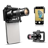 APEXEL HD 6X Teleobjektiv mit festem Fokus und verbessertem Universalclip, 150-mm-Handy-Makroobjektiv, Handyobjektiv-Kit mit Doppelfunktion, Geeignet für die Meisten Smartphones