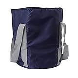 Fußwanne Badewanne, Fußbad Einweichenwanne mit Doppelschicht Zusammenklappbar Faltbar Fußwanne Polyester Fußbad für Fahrt, Außen, Wandern, Zuhause (Grey) (Rosig) (Beige) (Navy blau)