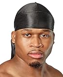 SHYNE Silky Durag – Schwarz | Perfekt für Waves, Zöpfe...