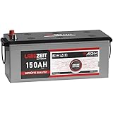 LANGZEIT AGM Batterie 150Ah 12V Solarbatterie Wohnmobil Batterie Bootsbatterie Mover Deep Cycle AGM zyklenfest wartungsfrei ersetzt 140Ah 130Ah