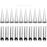 SHINEOFI 1 Satz Croissant Backform aus Edelstahl Kegelförmige Antihaftbeschichtete Backröhren Rostbeständiges Dessert Backform Satz für Zuhause und Konditorei