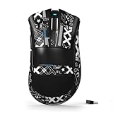 ATTACK SHARK V3 Kabellose Gaming-Maus mit Tape, 65g Ultraleicht, Optischer Sensor PAW3311 mit 25K DPI, 1K Polling, Mechanical Switch, 2,4G/BT/Wired Ergonomisch Mice für Gamer/Office/PC/Mac, Schwarz