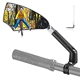 Fahrradspiegel für E-Bike - Fahrrad Rückspiegel Klappbar für Lenker 20-23mm, Fahrrad Spiegel Einziehbarer & 360 ° Verstellbarer - Rückspiegel Fahrrad Blendschutz für Ebikes MTB Rennrad (Links)