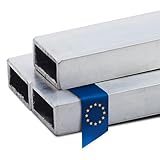 Stahl-Shop24 - Aluminium Rechteckrohr Alu Hohlprofil gepresst Konstruktionsrohr Vierkantrohr für Konstruktionen Werkstoff EN AW-6060 T66 AlMgSi0,5, Länge:500 mm, Abmessung:60 x 40 x 2 mm