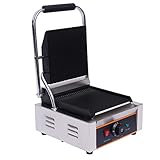 Elektrischer Sandwichmaker 1800W Edelstahl Sandwichtoaster mit LED-Anzeigelampe Temperaturbereich 50-300°C Elektro Kontaktgrill, für Restaurants, Hotels, Snackbars usw