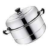 WOTZOV Dampfgarer, 1 Stück Edelstahl-Dampfgarer, Dampfgarer, Nudelkocher, Pastakocher, Gemüse-Dampfkorb, Dampfkorb für Topf, Dampfkochtopf