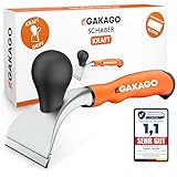 Gakago Kraft-Schaber - Hochwertige 65mm Ziehklinge aus langlebigen Wolframcarbid - Ergonomisch & rutschfester Universalschaber für Holz, Metall, Beton oder Stein - Leicht & handlich beim Arbeiten