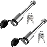 Torin ATRMT8026B Anhängerkupplung Empfängerschloss mit Schlüssel, 1,6 cm Durchmesser, 2 Stück