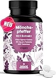 Mönchspfeffer hochdosiert - 400 Tabletten - 20mg pro Tablette - 10:1 Extrakt aus Original Agnus Castus - Nahrungsergänzungsmittel Frauen Balance - Vegan und produziert in Deutschland