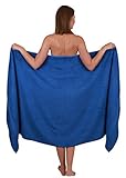 Betz Badetuch groß XXL Größe 100 x 200 cm Badetücher Saunatuch PALERMO 100% Baumwolle Farbe Blau