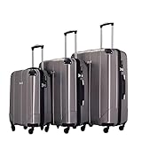 HALAHAI Koffer Gepäck Reisekoffer Gepäck-Sets, ABS-Hartschale, 3-teilig, Leichte, Langlebige Koffer-Spinnerräder Mit TSA-Schloss Rollkoffer Trolley Koffer