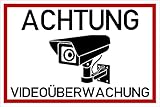 Prolac ‘’Achtung – Videoüberwachung’’ Schild, Made in Germany, Warnschilder mit Kameraüberwachung Hinweis, Sicherheitsschilder im Format 20/30 cm