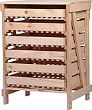 dobar® Green Label 29024FSCe Apfelstiege mit 6 Schubladen | Obsthorde aus Massivholz | Vorratsregal für Lebensmittel | Apfelkiste | Obstkiste | 51 x 40,5 x 70,5 cm | Massiv Kiefer Natur