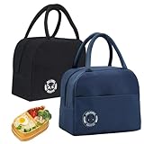 Lunchtasche,2 Stück Isolierte Lunchtasche Lunchtasche Lunchtasche Klein Thermotasche, kühltasche klei, Lunchbox Tasche Faltbare Kühltaschen Für Männer Picknick Schule Büroarbeit, einkaufskorb klein