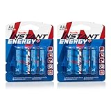 Roselle Instant Energy Plus AA-Batterien, LR6/AM3/1,5 V, 8 Stück
