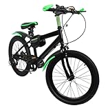 Wiefiche 20 Zoll Kinderfahrrad, 2 Farbe Premium Mountainbike Jungen & Mädchen-Fahrrad aus Kohlenstoffstahl Fully MTB für Jungen & Mädchen & Damen & Herren Fahrräder für Outdoor Sportausflüge