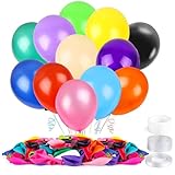 Koogel 112 Stücke Bunt Luftballoons Geburtstag, Latex Farbige Ballons 13-46cm (18-5 Zoll) Helium Ballons für Kindergeburtstag Hochzeit Luftballons Girlande Einschulung Baby-Dusche (Zufällige Farbe)