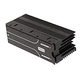 OVAQUIXI M.2 Kühlkörper, Aluminiumlegierung NVME 2280 SSD Kühlkörper Schwarz mit 3 Wärmeleitpads Leiser Betrieb