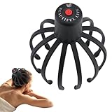 Head Massager Scalp, Kopfmassage Spinne, Octopus Elektrisches Kopfmassagegerät Zum Stressabbau, 360-Grad-Kopfmassagegerät Mit 3 Modi, Kabelloser Tragbarer Kopfkratzer Zur Spannungsabbau