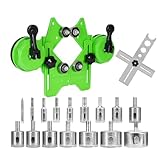 Giwnhvx Diamant-Lochsägen-Set, 16-teiliges Fliesensägen-Bohrer-Set von 6 mm - 50 mm mit Doppel-Saugnäpfen zum Bohren von Keramik, Glas