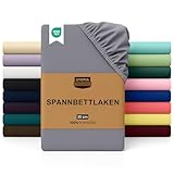 Utopia Bedding - Spannbettlaken 180x200cm - Grau -...