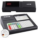 Olympia K200 Plus Registrierkasse für Handel & Gastronomie | 7-Zoll Touchdisplay | LED Kundenanzeige | 80mm Thermodrucker | Flachtastatur mit 84 Tasten | grafisches Bonlogo | Modernes Design