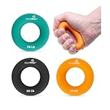 MoveRays Handgriffstärker und Trainer - Unterarm Finger Handgrifftrainer, Silikonringe für Muskeltraining Sport, Klettern, Bouldern, Fitness