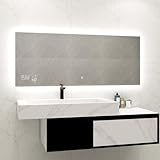 Heidenfeld Spiegel Infrarotheizung | HF-HS200 mit Touchpanel - 𝟭𝟬 𝐉𝐀𝐇𝐑𝐄 𝐆𝐀𝐑𝐀𝐍𝐓𝐈𝐄 - 500 Watt - 120 x 60 cm - WiFi Badspiegel - Badezimmerspiegel - Infrarot Heizung Spiegel - Wandheizung