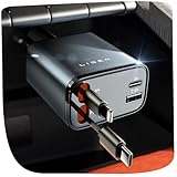 LISEN 4 in 1 Zigarettenanzünder USB C 69W Auto Ladegerät - 12V Zigarettenanzünder USB Adapter für KFZ LKW, Auto Zubehör Reise Gadgets, Camping Zubehör Car Accessoires für iPhone 17 Pro Max Air 16 15