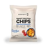 Body & Fit Smart Protein Chips - Eiweiß Snack Soja- und Kartoffelchips 12x23 gramm (Paprika)