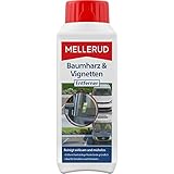 Mellerud Baumharz und Vignetten Entferner | 1 x 0,25 l | Wirkungsvolles Reinigungsmittel zum Entfernen von Aufklebern, Baumharz und Teerspritzern