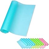 AUSYDE 10 Stück Kühlschrank Pad Salat Gemüse Liner Frische Tabs rutschfest Kühlschrank Matte waschbar DIY Schrank Schuhmatte Tischmatte Schublade Matte