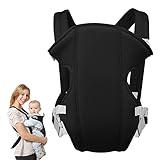 Baby Carrier,Xiuyer Babytrage Bauchtrage,Atmungsaktiv Rückentrage, Kindertrage für 3-10kg Säugling Kleinkind Tragegurt,Verstellbar Babytrage Bauchtrage (Schwarz)