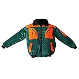 Forstjacke Pilotenjacke Pilotjacke auch als Weste Arbeitsjacke grün gefüttert Gr. XL